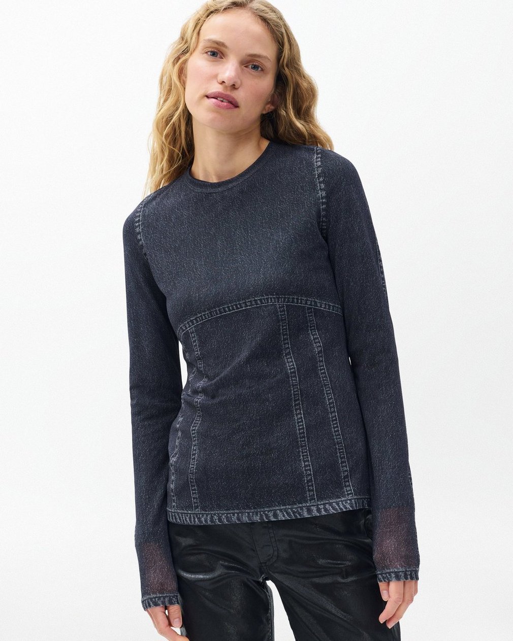 Miramar Long-Sleeve T Shirt Washed Black - Image 5