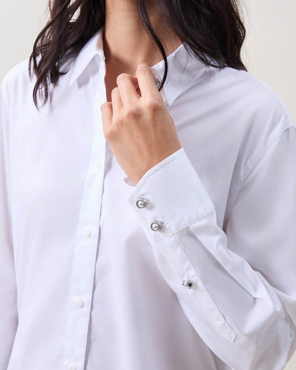 Monty Poplin Shirt White - Image 4
