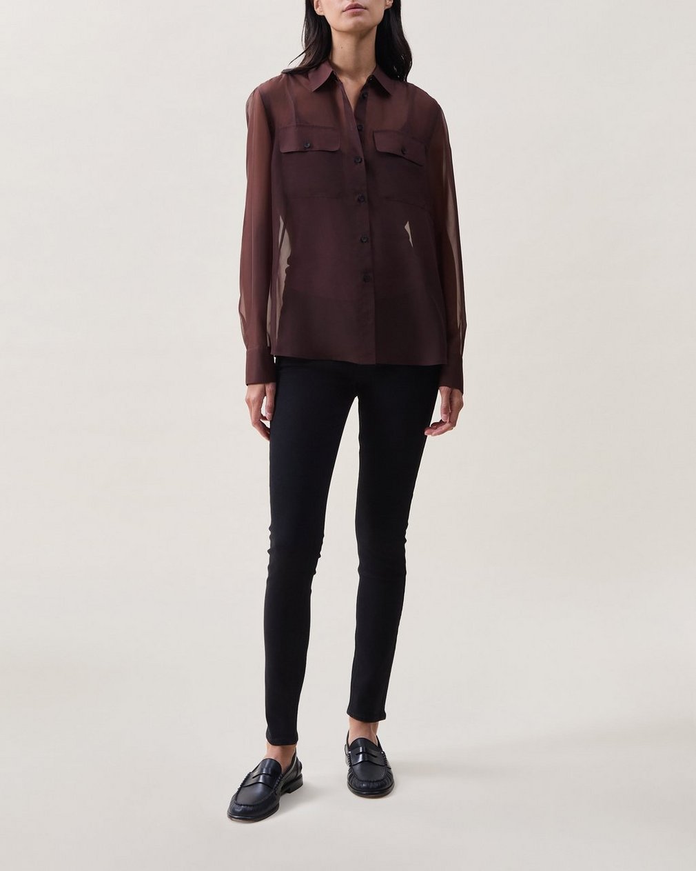 Sonica Organza Shirt Espresso
