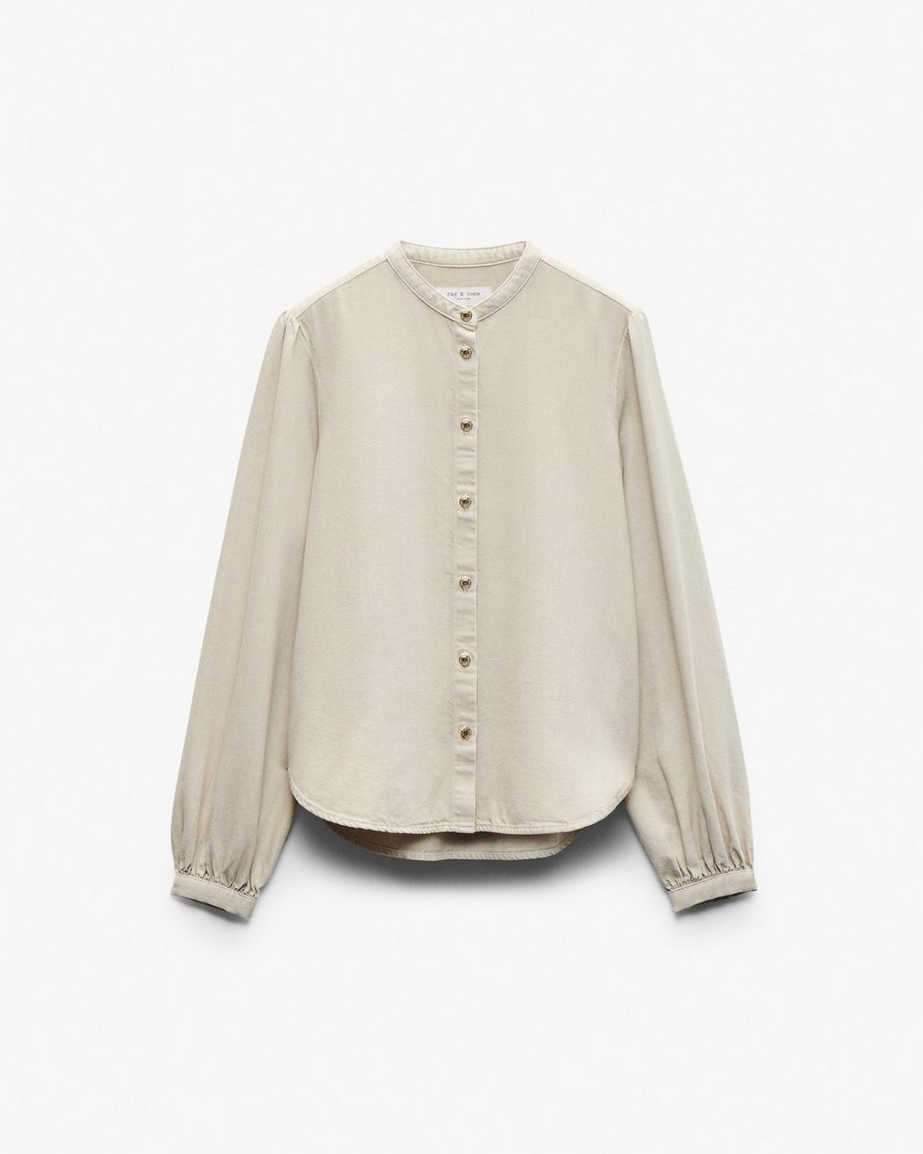 Sandra Denim Blouse Sand Stone - Image 2