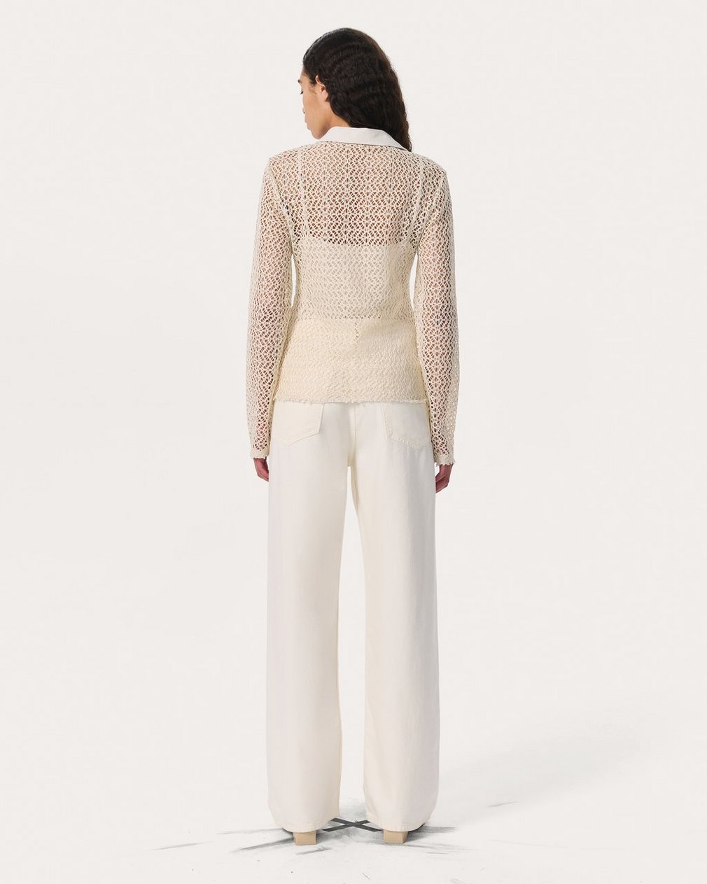 Liv Mesh Polo Shirt Turtledove - Image 6