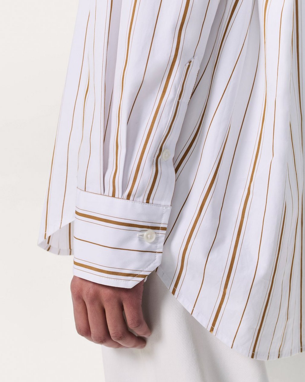 Jessica Striped Poplin Shirt Brown Stripe - Image 5