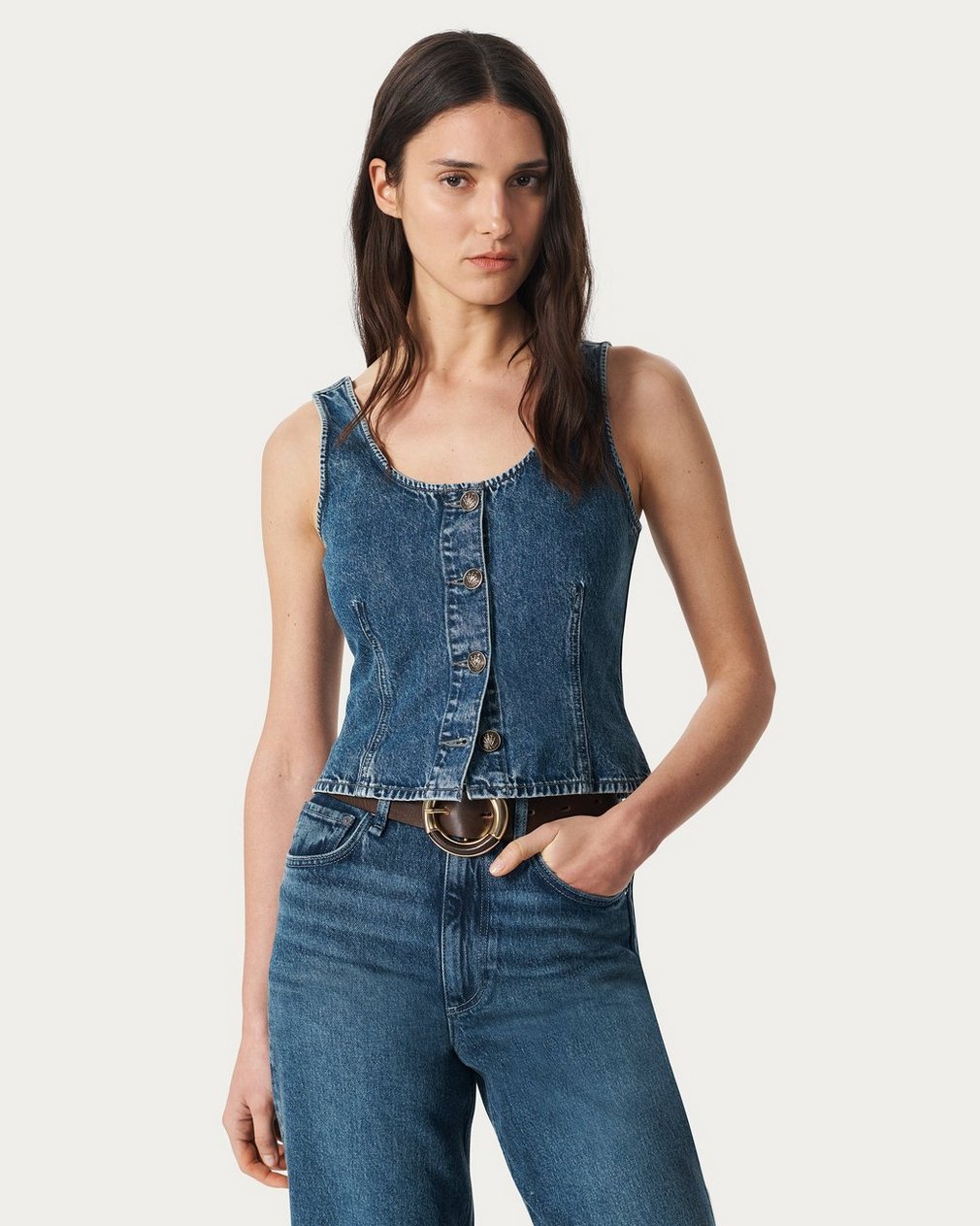 Poppy Denim Tank Top Adeline