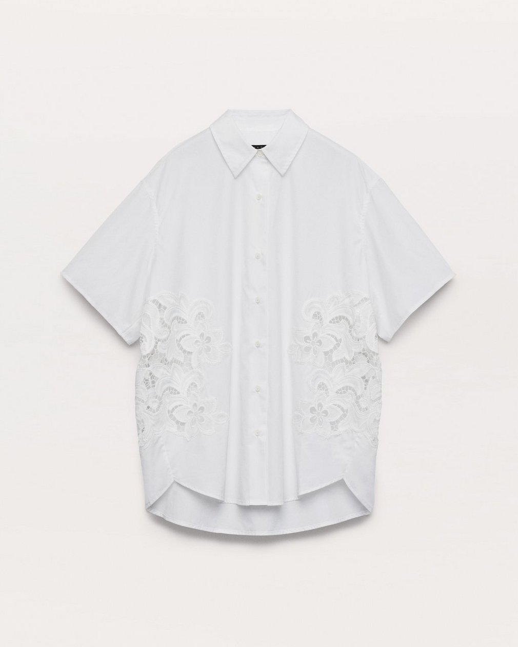 Amy Lace Poplin Shirt White Lace - Image 2
