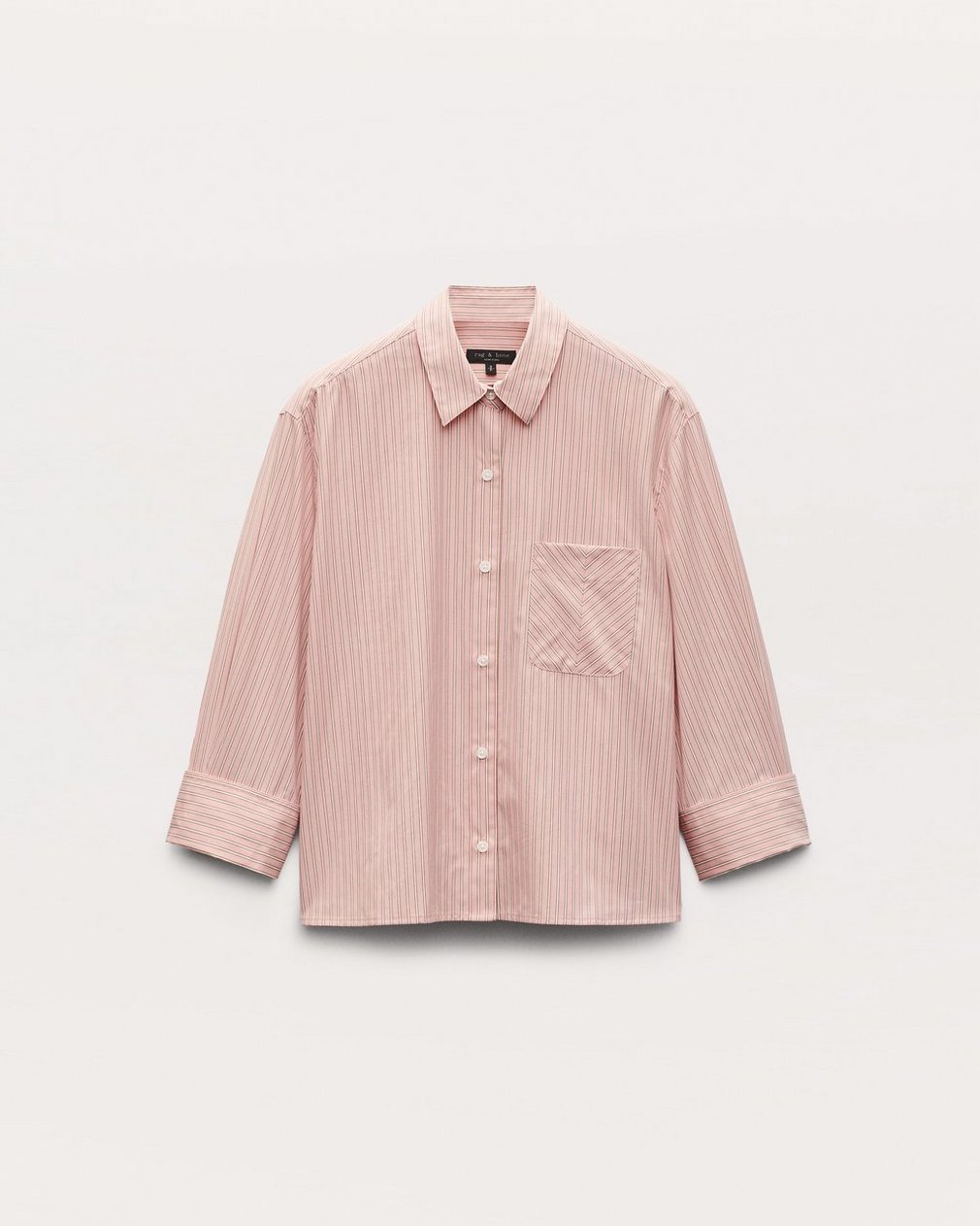Lucia Striped Shirt Blush Stripe - Image 2