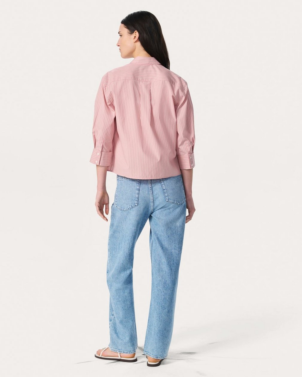 Lucia Striped Shirt Blush Stripe - Image 6