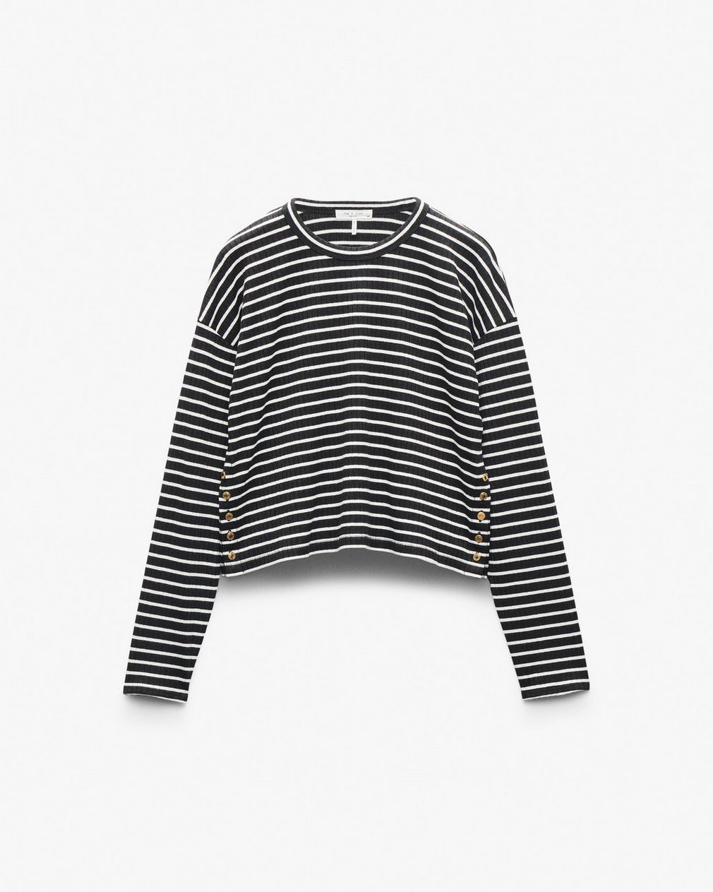 The Knit Striped Long-Sleeve T Shirt Black Multi - Image 2