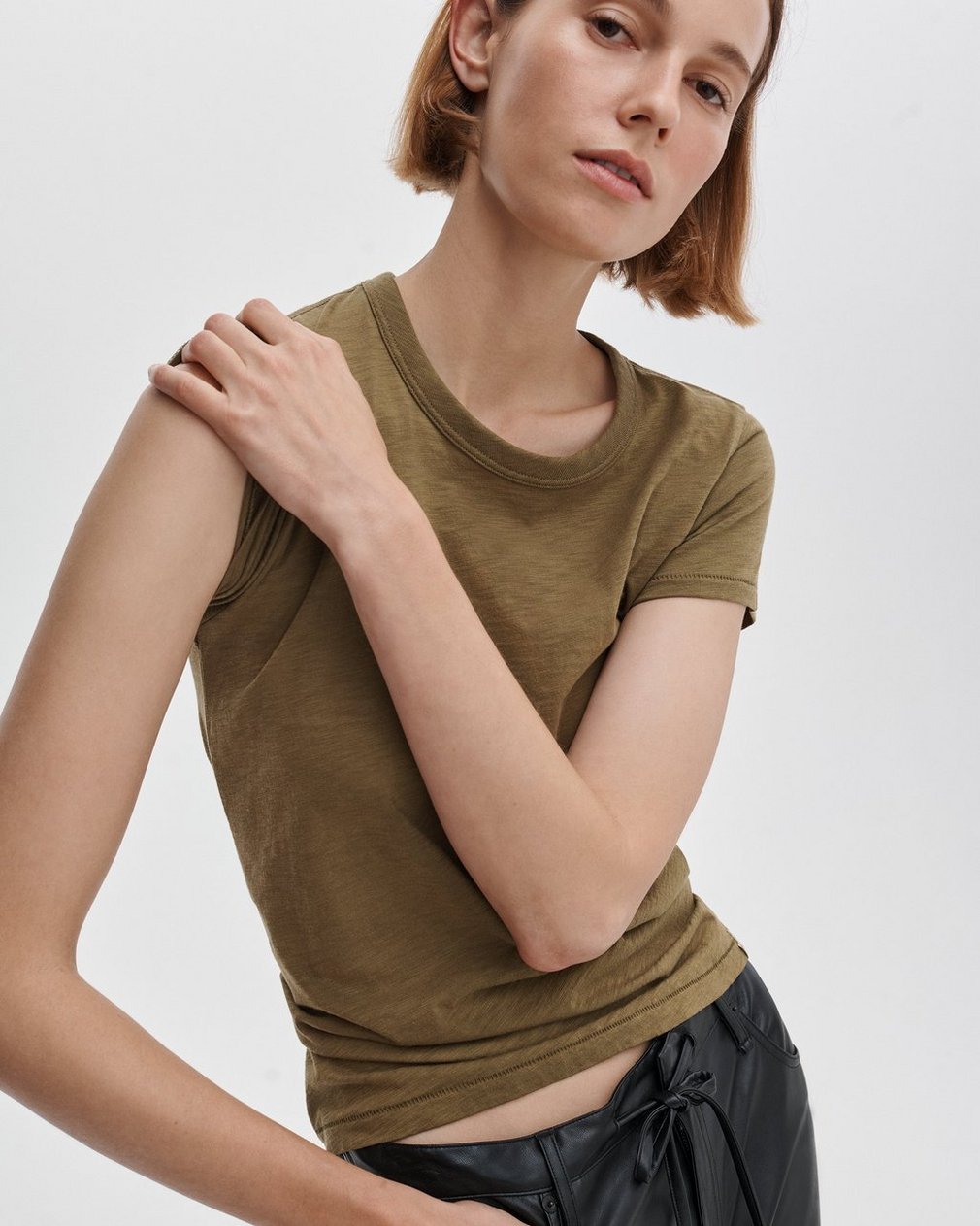 The Slub T Shirt Military Olive - Image 4