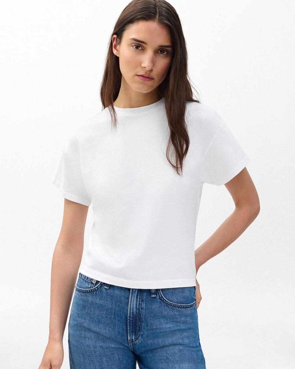 Kelly Boxy Cotton T Shirt White - Image 3