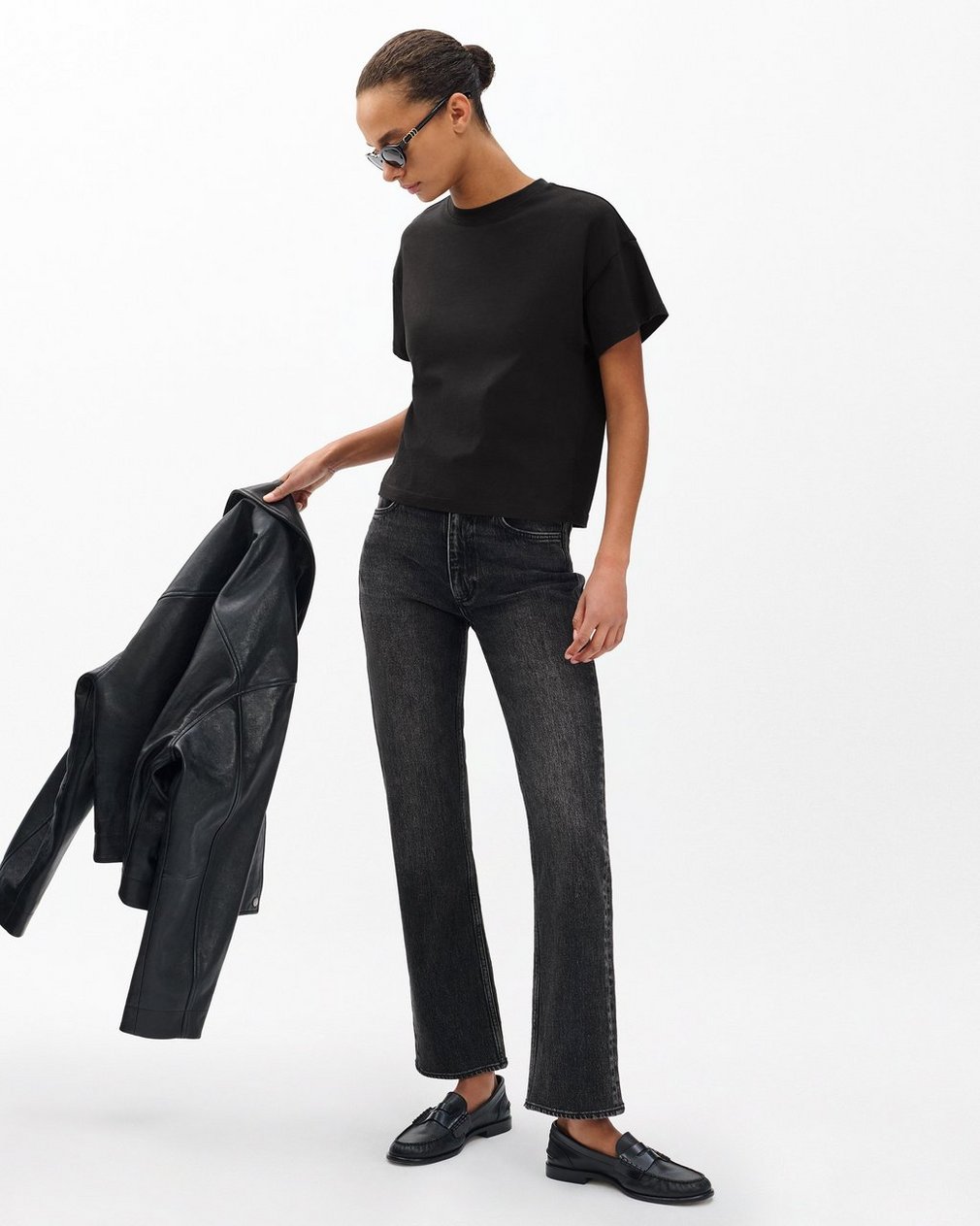 Kelly Boxy Cotton T Shirt Black - Image 3