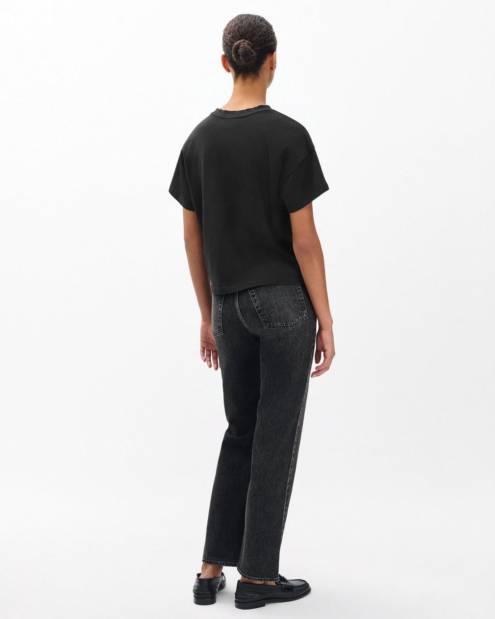 Kelly Boxy Cotton T Shirt Black - Image 6