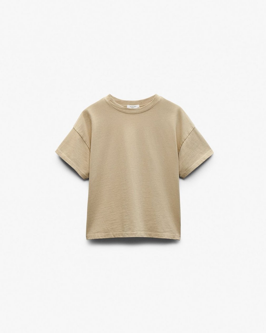 Kelly Boxy Cotton T Shirt Dusty Taupe - Image 2