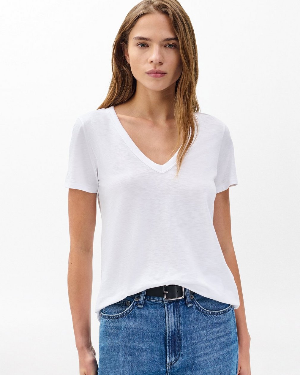 The Slub V-Neck T Shirt for WoMen