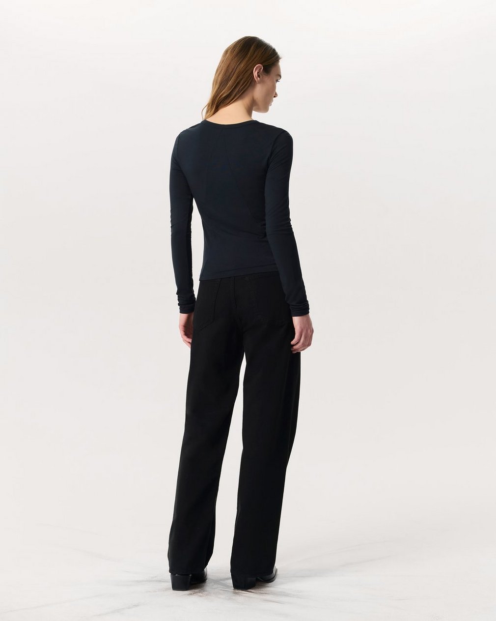 Luca Long Sleeve T Shirt Black - Image 5