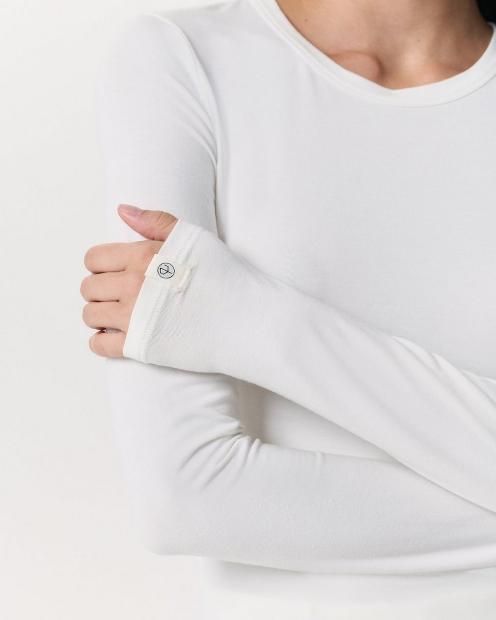 Luca Long Sleeve T Shirt White - Image 5