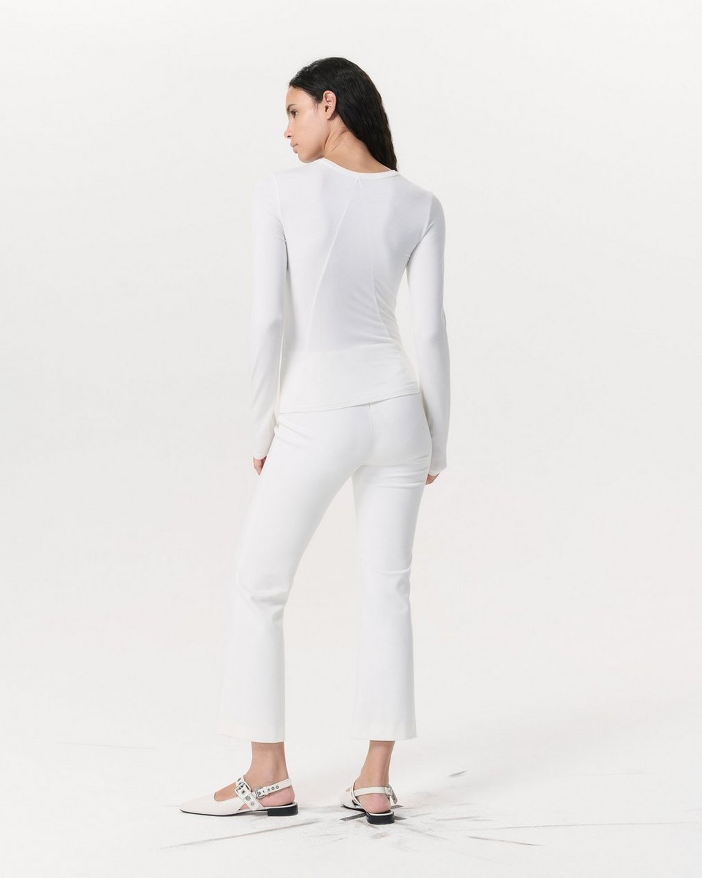 Luca Long Sleeve T Shirt White - Image 6