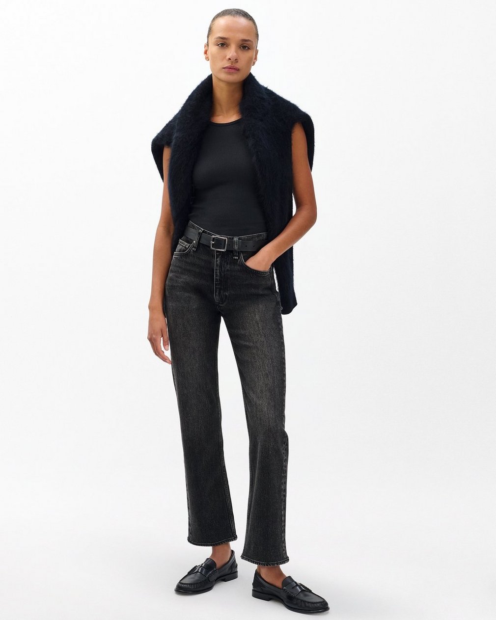 The Essential Rib Tank Black - Image 3