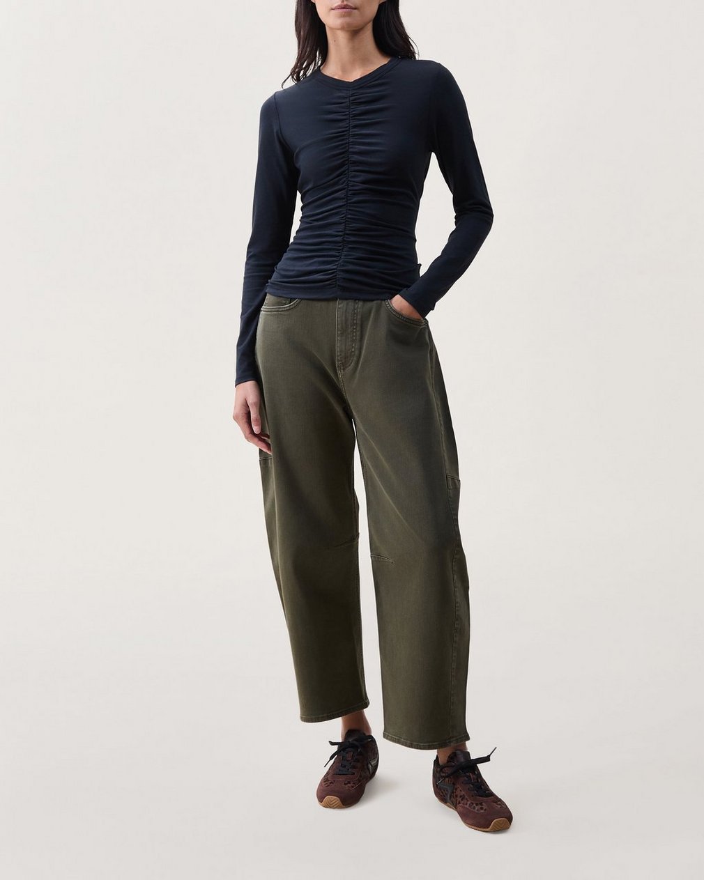 Lucy Shirred Top Black