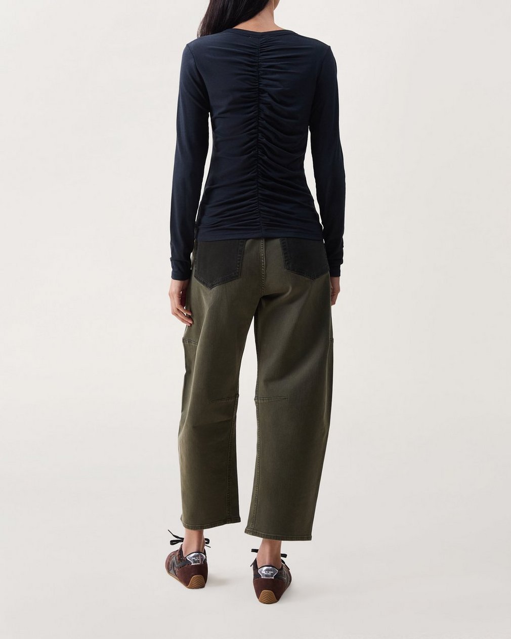 Lucy Shirred Top Black - Image 2