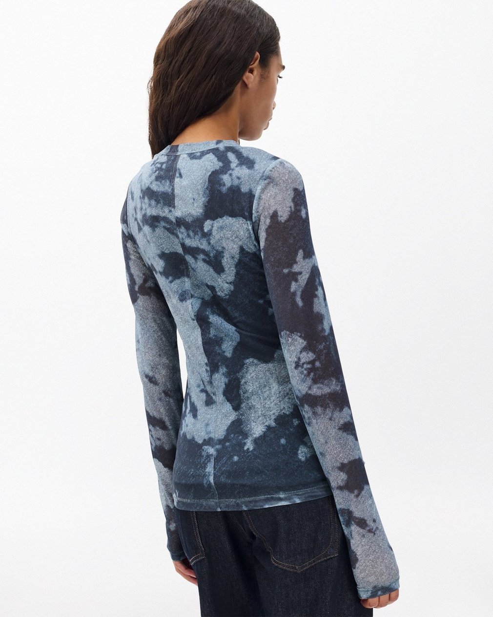 Yana Stretch Mesh T Shirt Silver Multi - Image 6