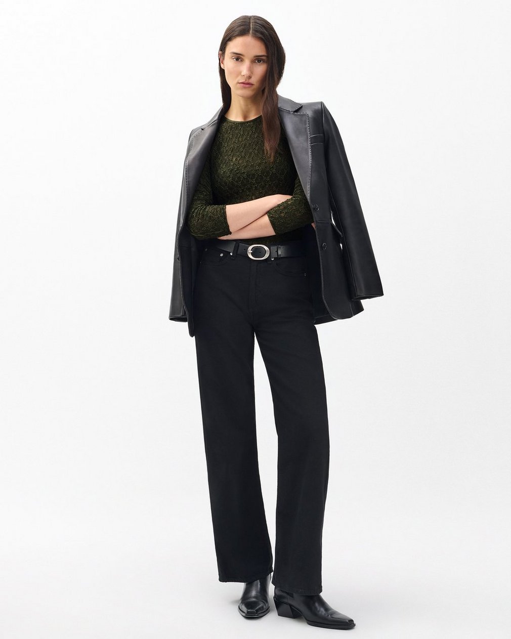 Ellie Lace Top Army - Image 3