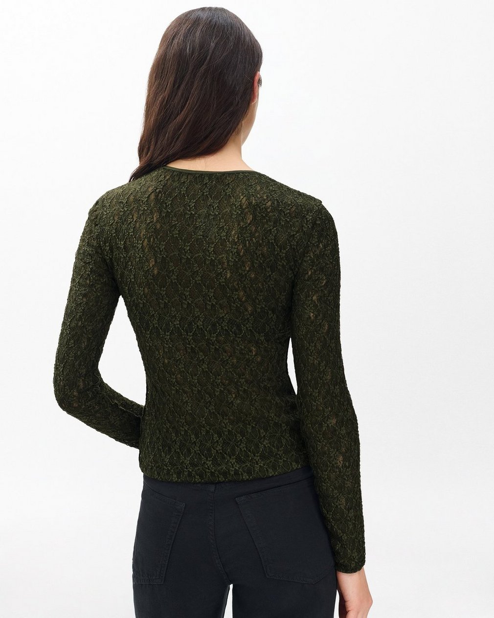 Ellie Lace Top Army - Image 6