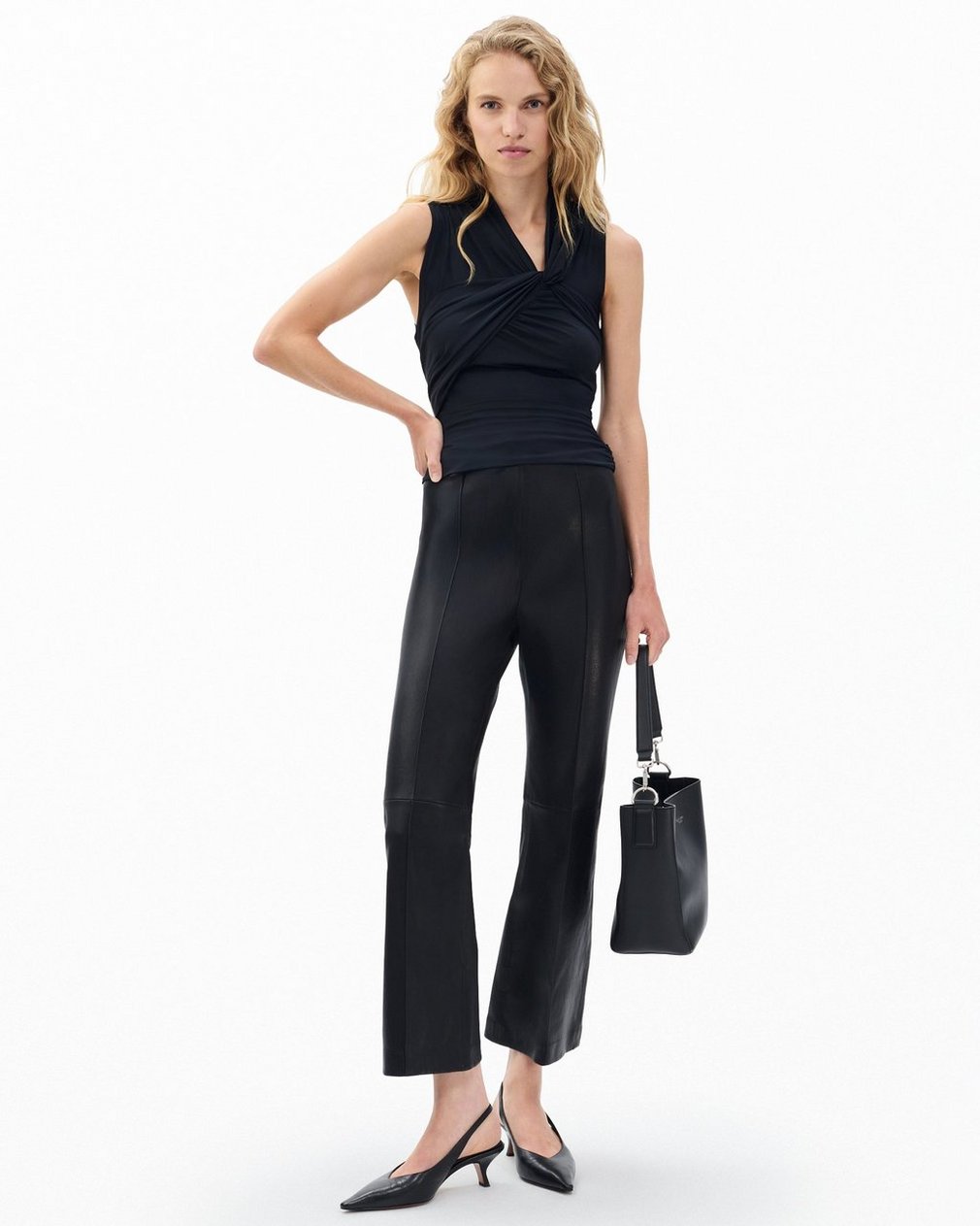 Clara Drape Tank Top Black - Image 3