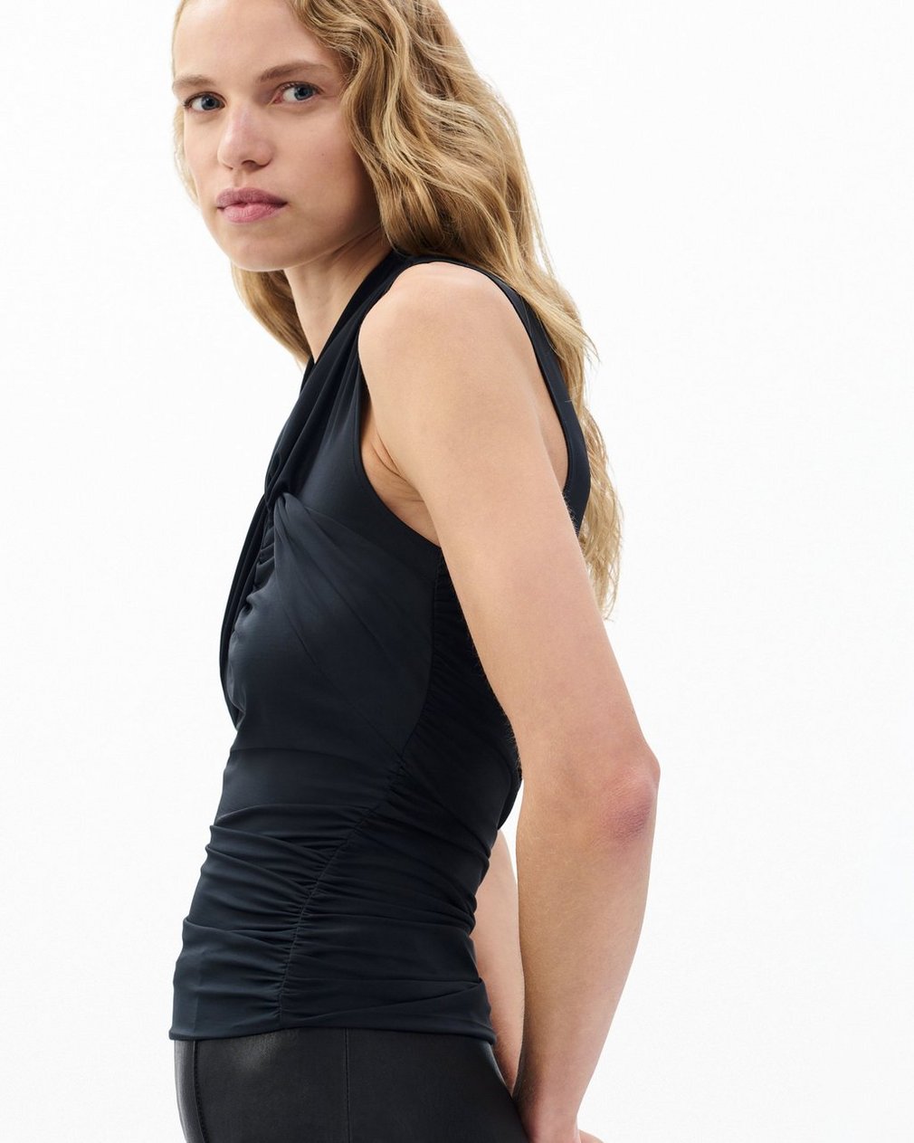 Clara Drape Tank Top Black - Image 5