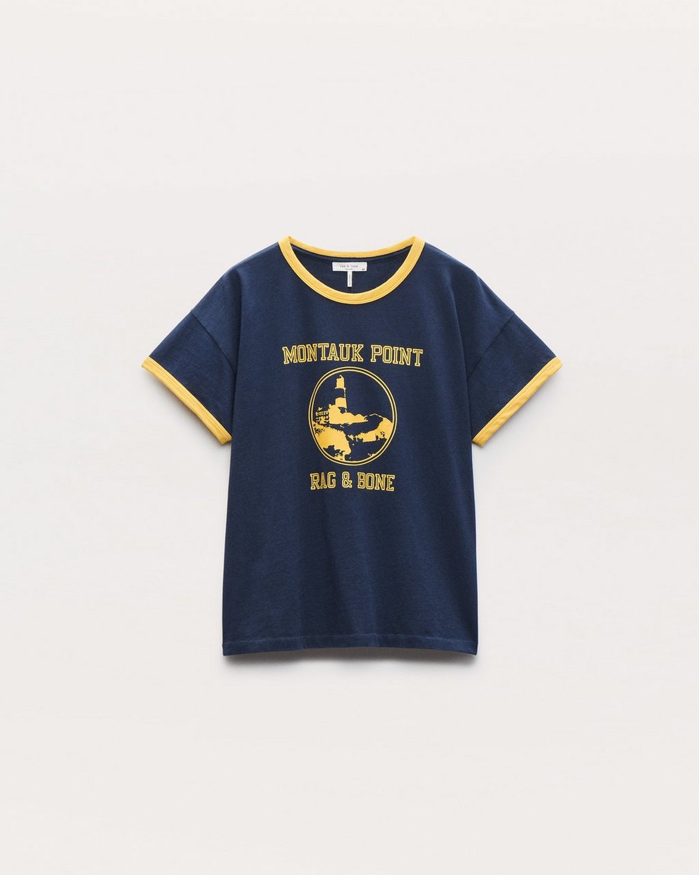 Montauk Boxy Graphic T Shirt Navy - Image 2