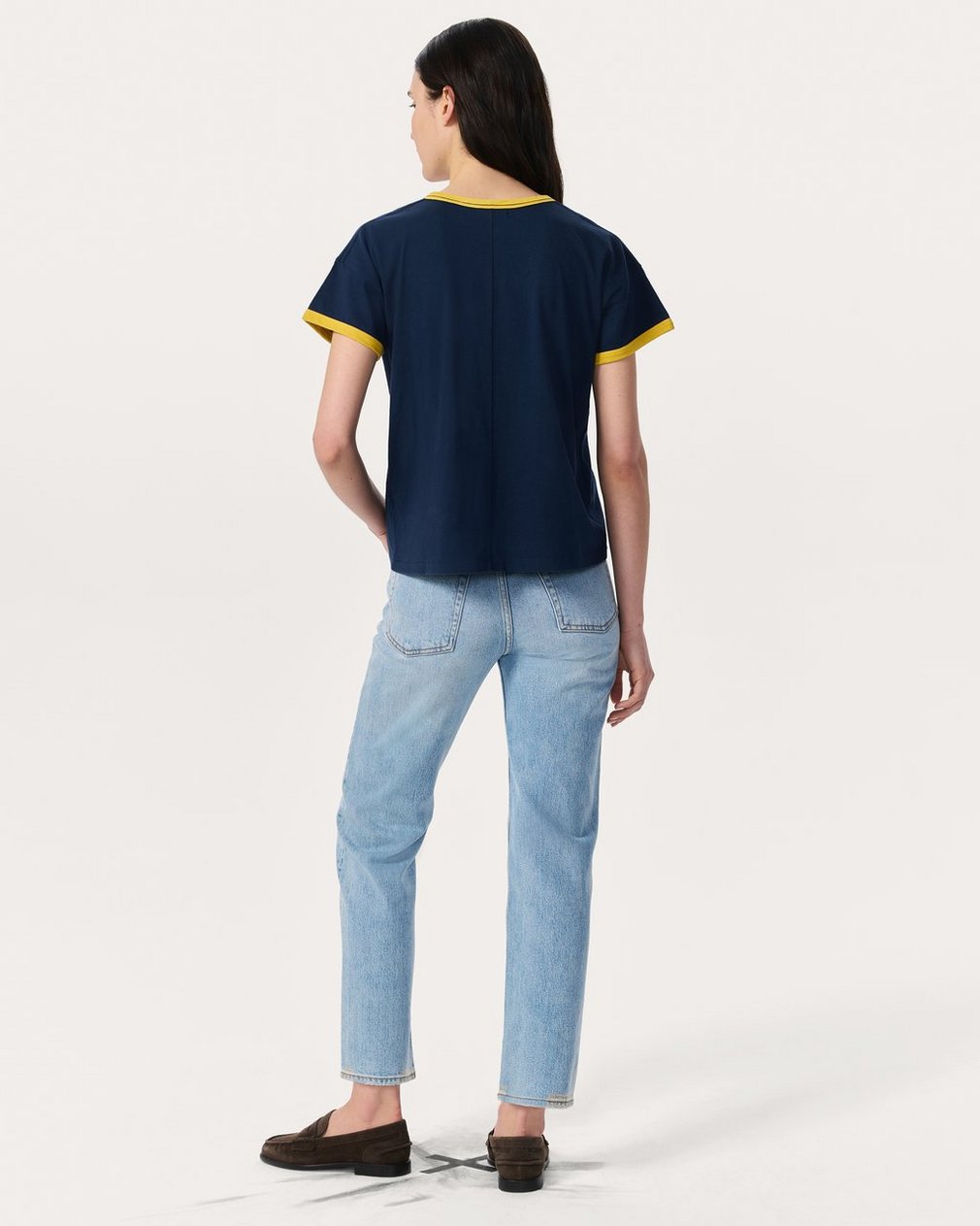 Montauk Boxy Graphic T Shirt Navy - Image 6
