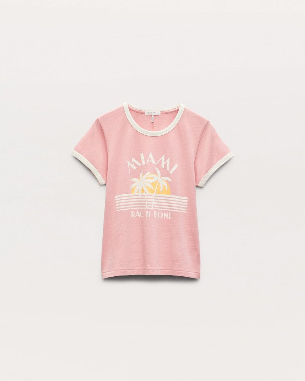 Miami Boxy Graphic T Shirt Blush - Image 2