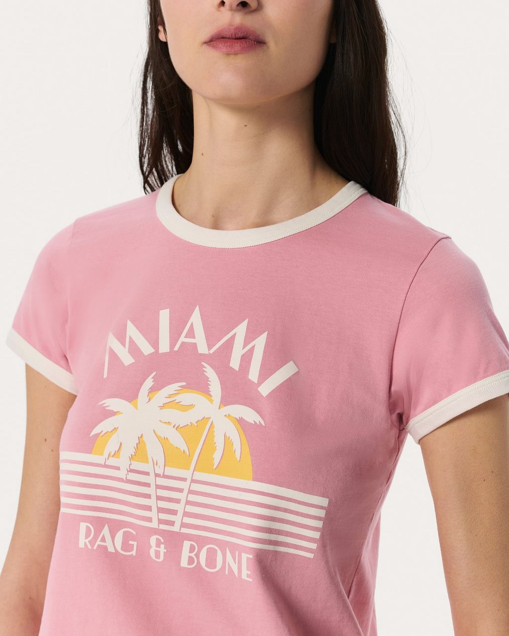 Miami Boxy Graphic T Shirt Blush - Image 4
