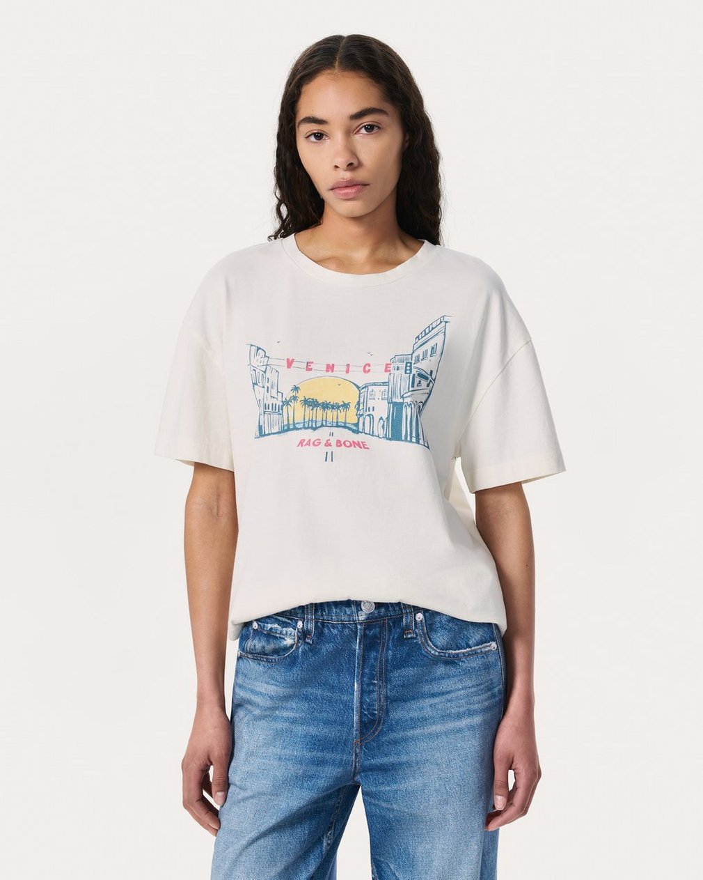 Venice Graphic T Shirt Chalk