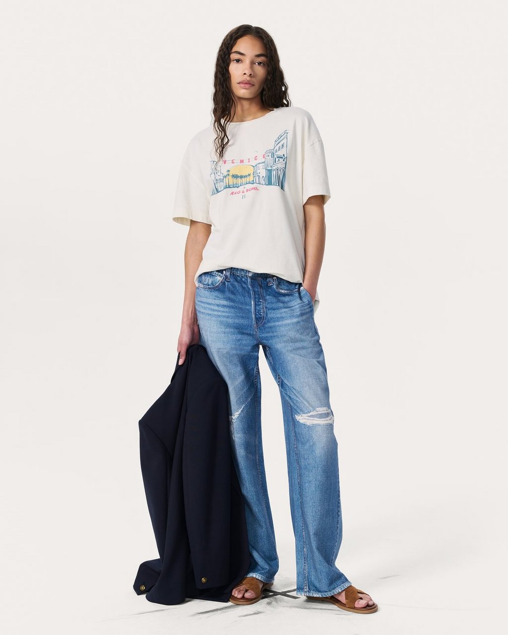 Venice Graphic T Shirt Chalk - Image 3