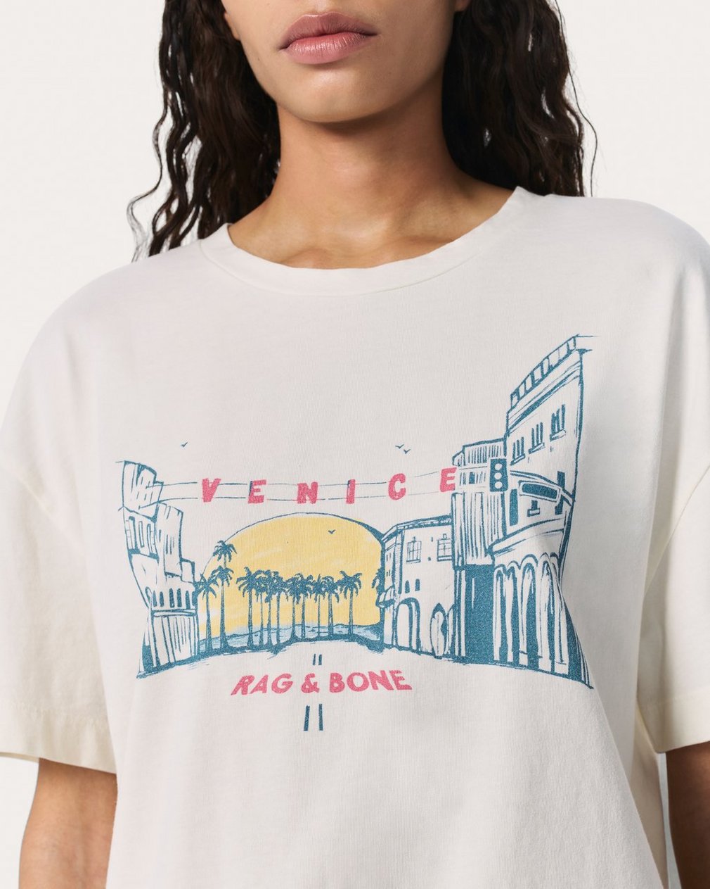 Venice Graphic T Shirt Chalk - Image 4