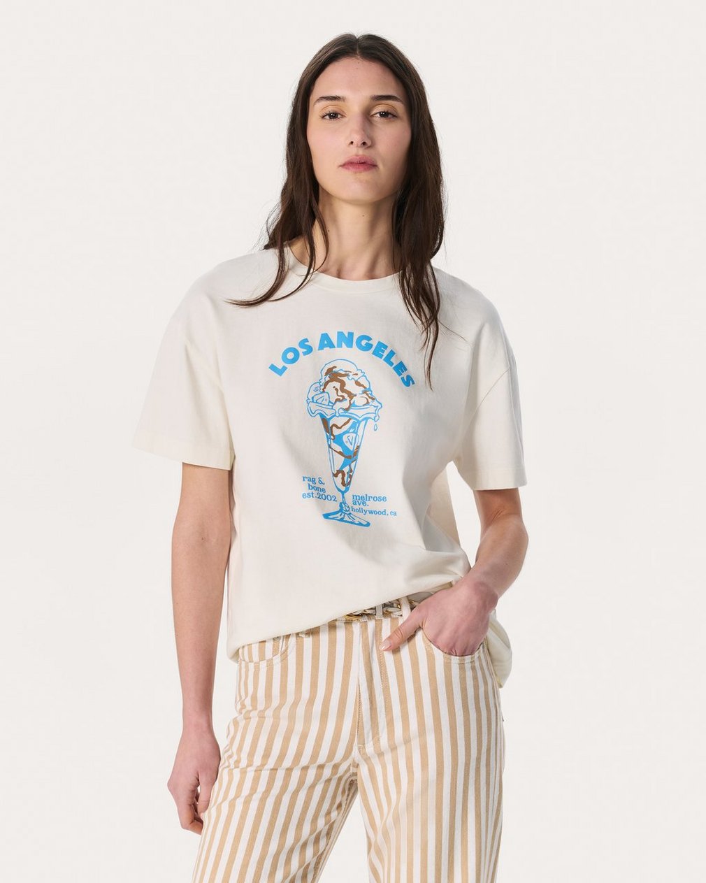 LA Ice Cream Graphic T Shirt Chalk