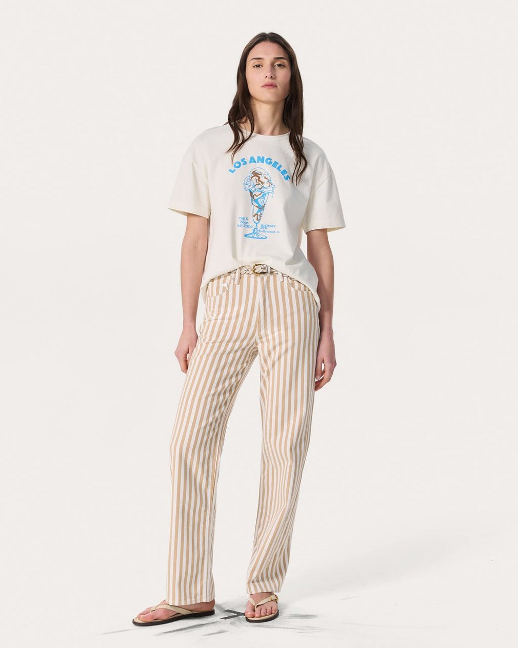 LA Ice Cream Graphic T Shirt Chalk - Image 3