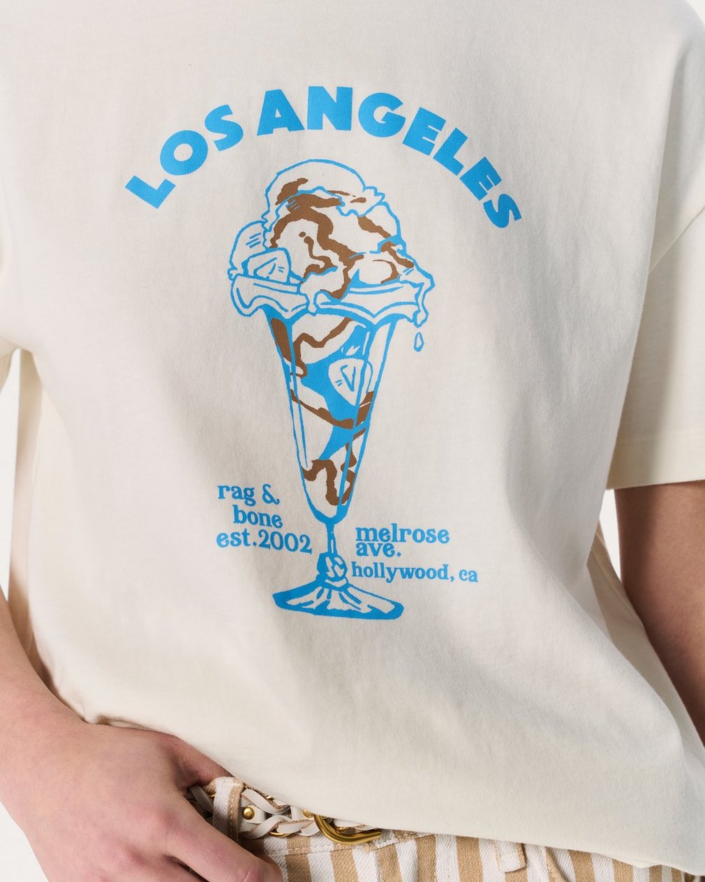 LA Ice Cream Graphic T Shirt Chalk - Image 4