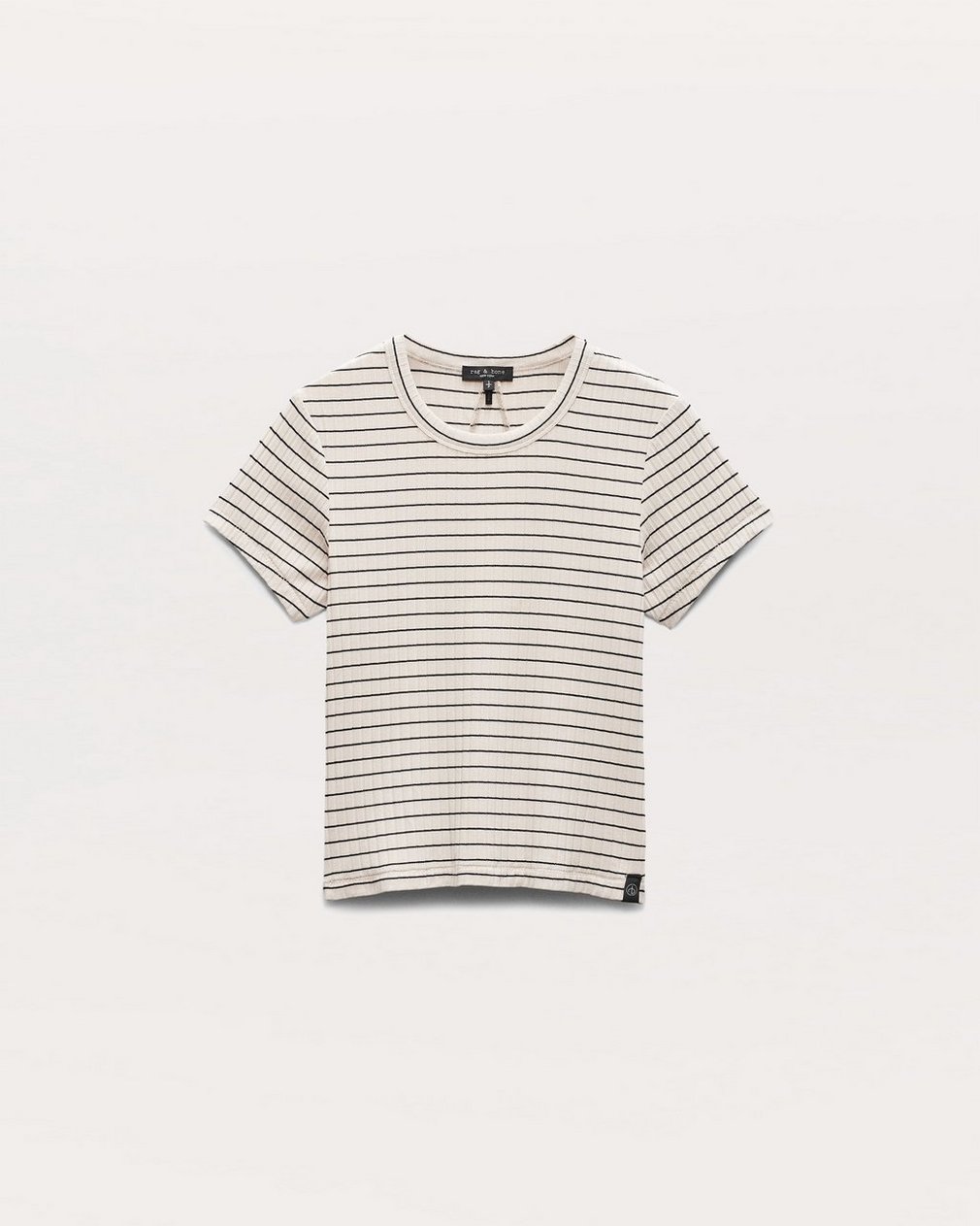 Luca Striped Ribbed-Knit Baby T-Shirt Ivory Multi - Image 2
