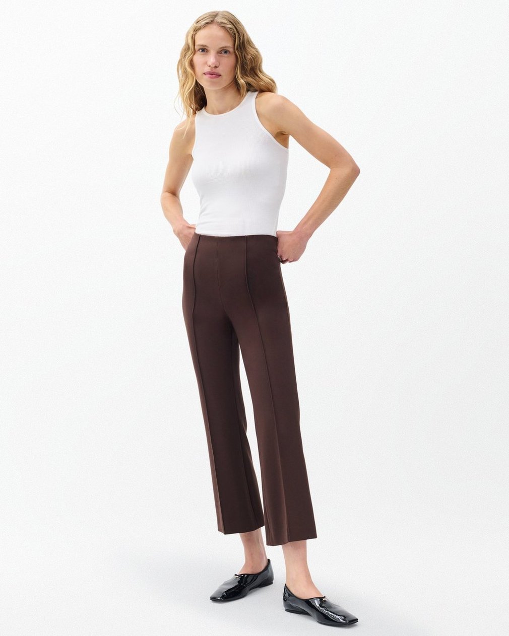 Irina Kick Flare Pants Coffee - Image 3
