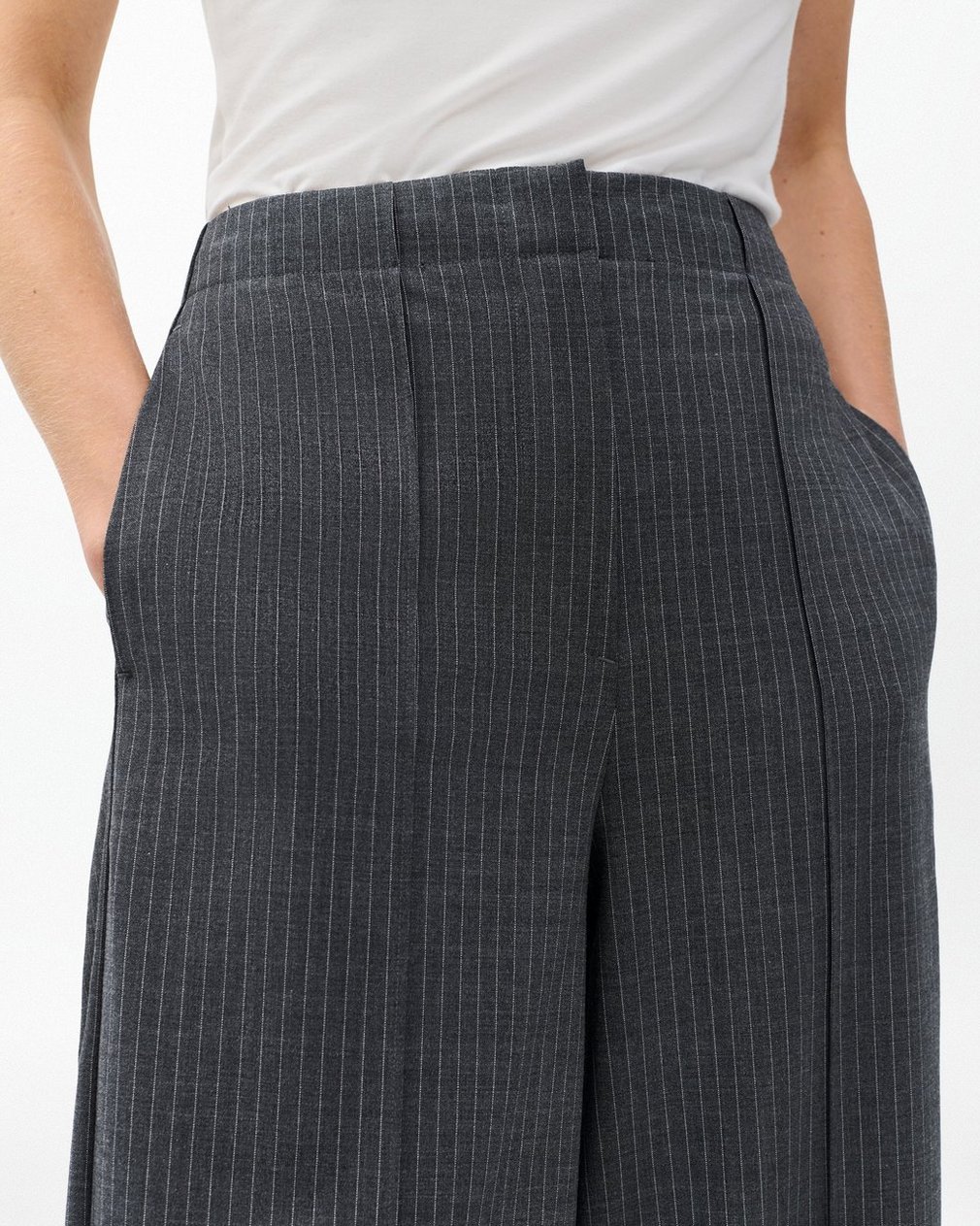 Irina Striped Tailored Pants Grey Stripe - Image 5