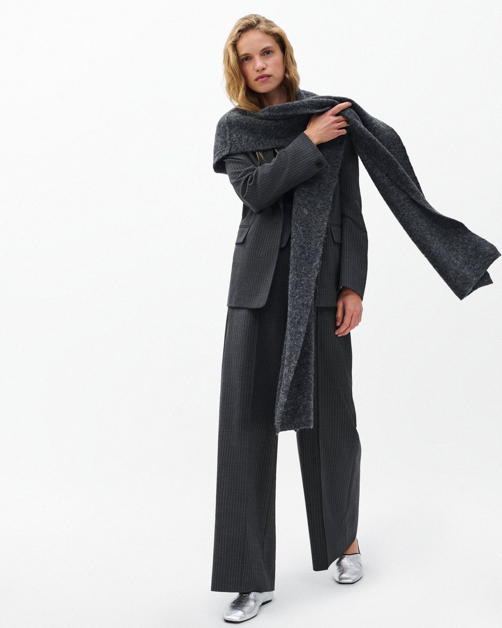 Irina Striped Tailored Pants Grey Stripe - Image 6
