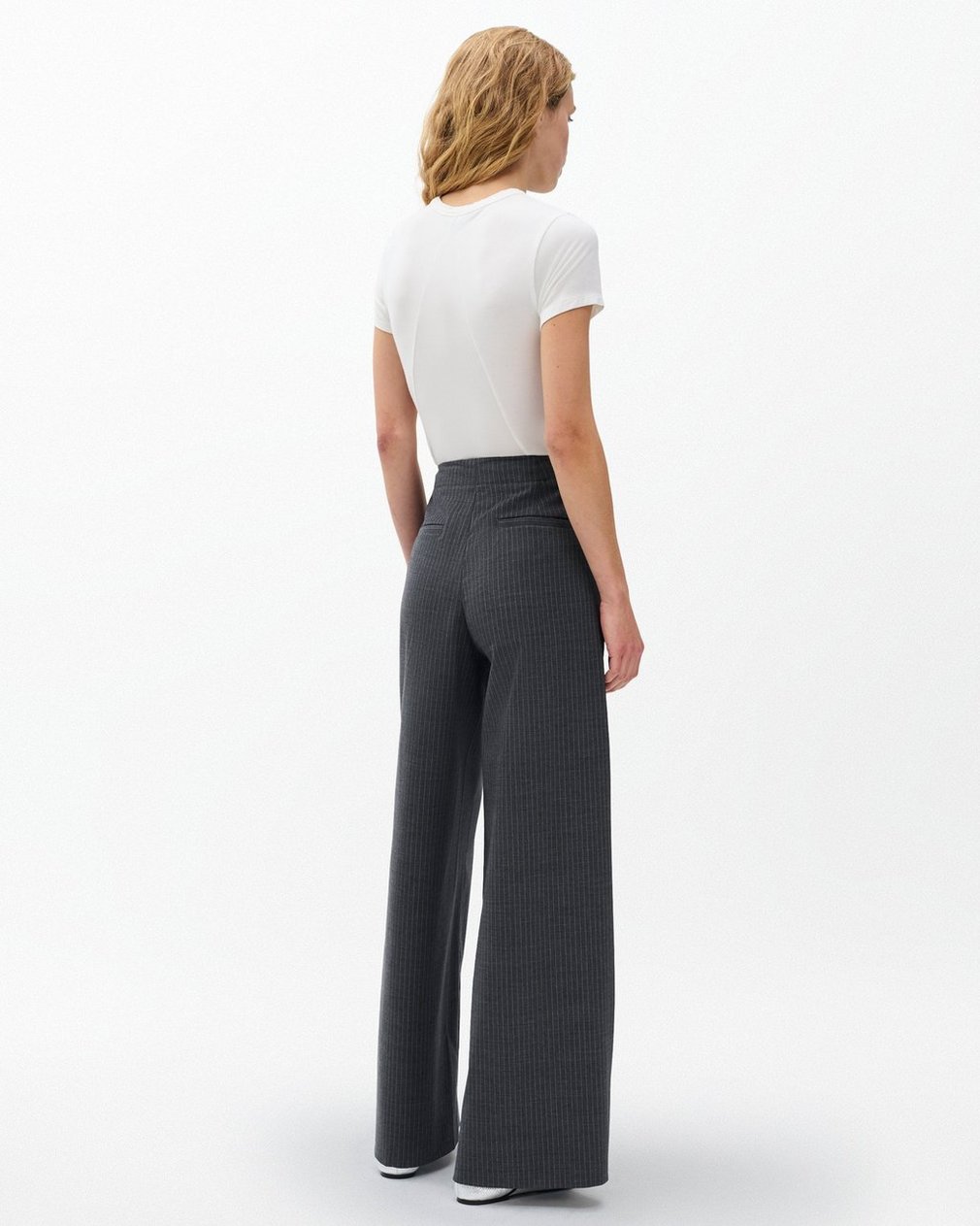 Irina Striped Tailored Pants Grey Stripe - Image 7