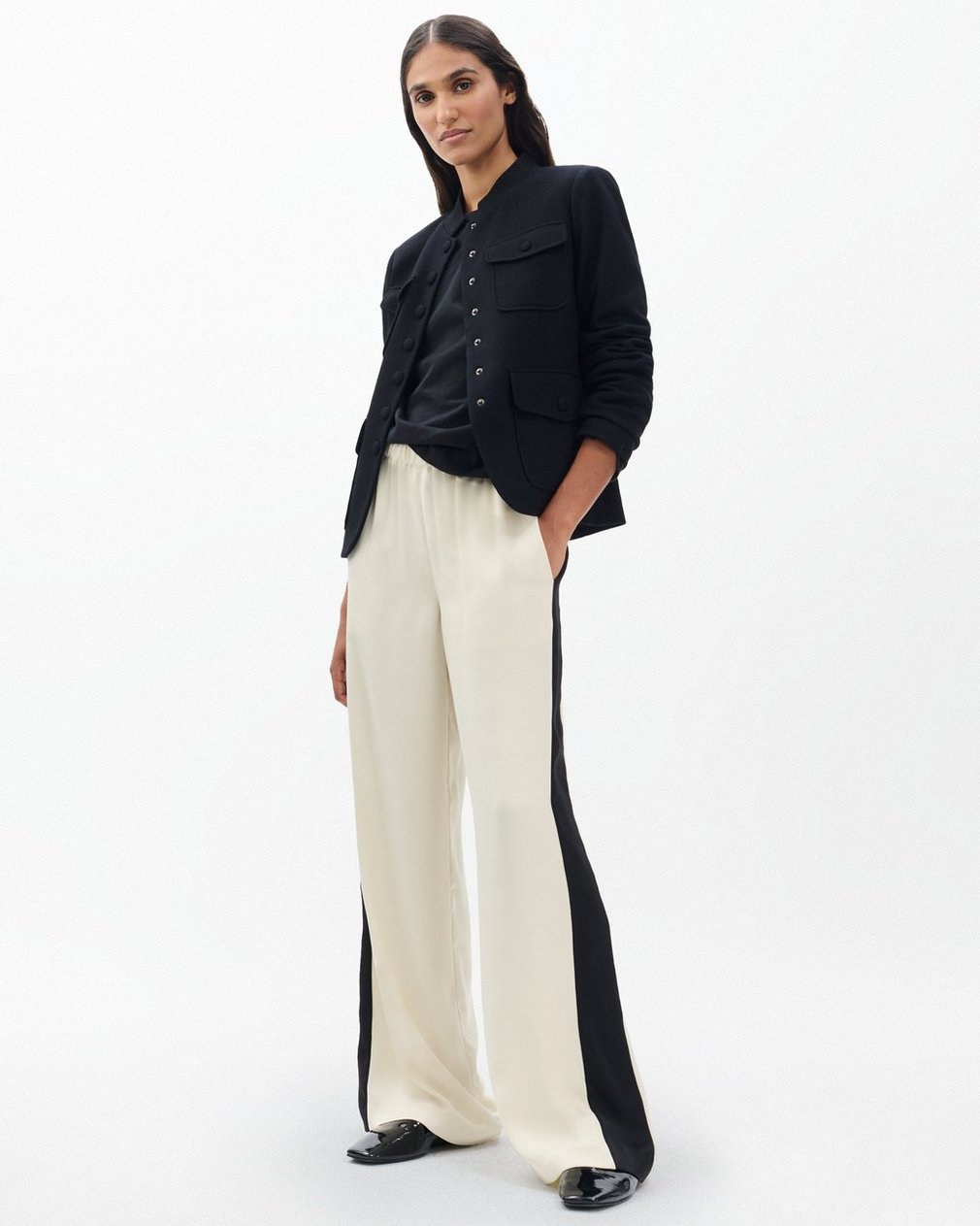 Olivia Striped Pants Turtledove