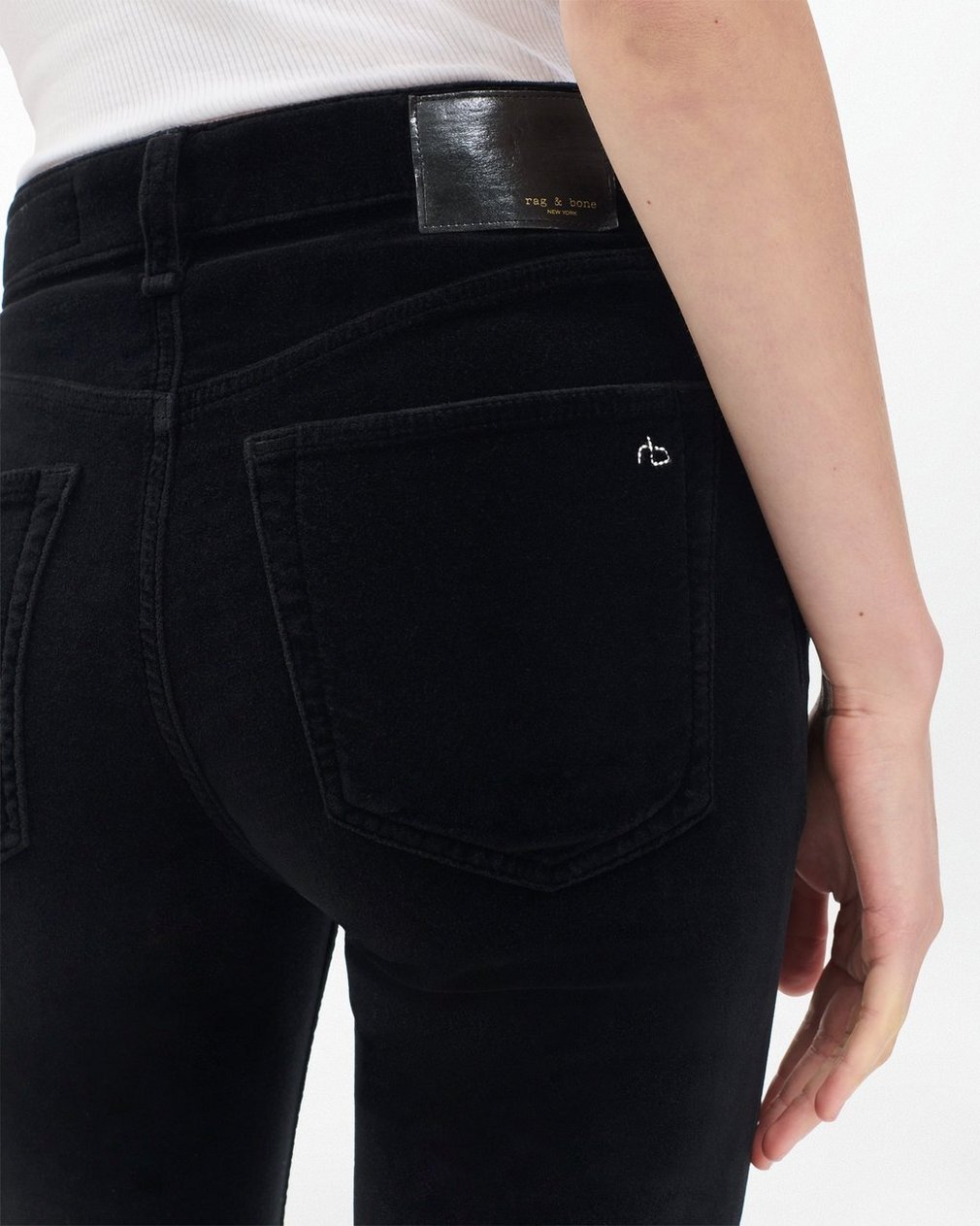 Dahlia Flare Velvet Pants Black Velvet - Image 5