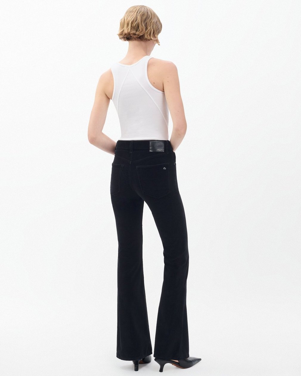 Dahlia Flare Velvet Pants Black Velvet - Image 6