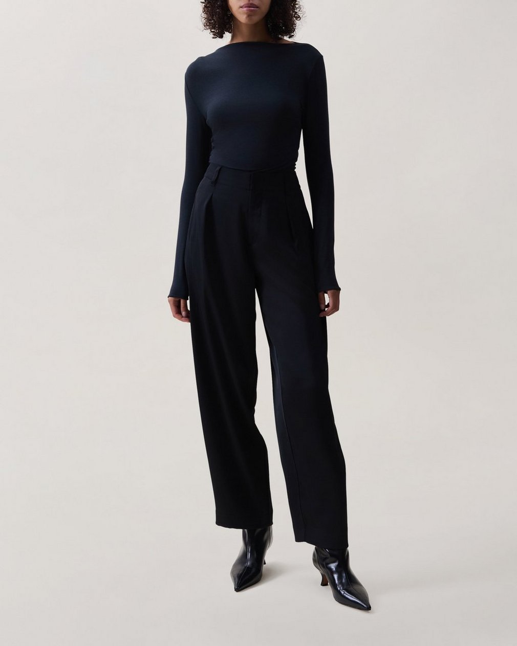 Douglas Satin Pants Black