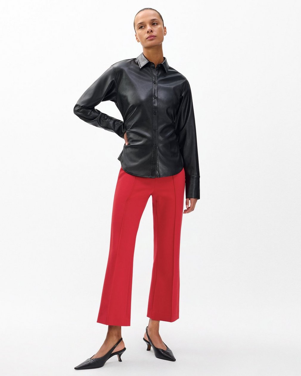 Irina Kick Flare Pants Dark Cherry