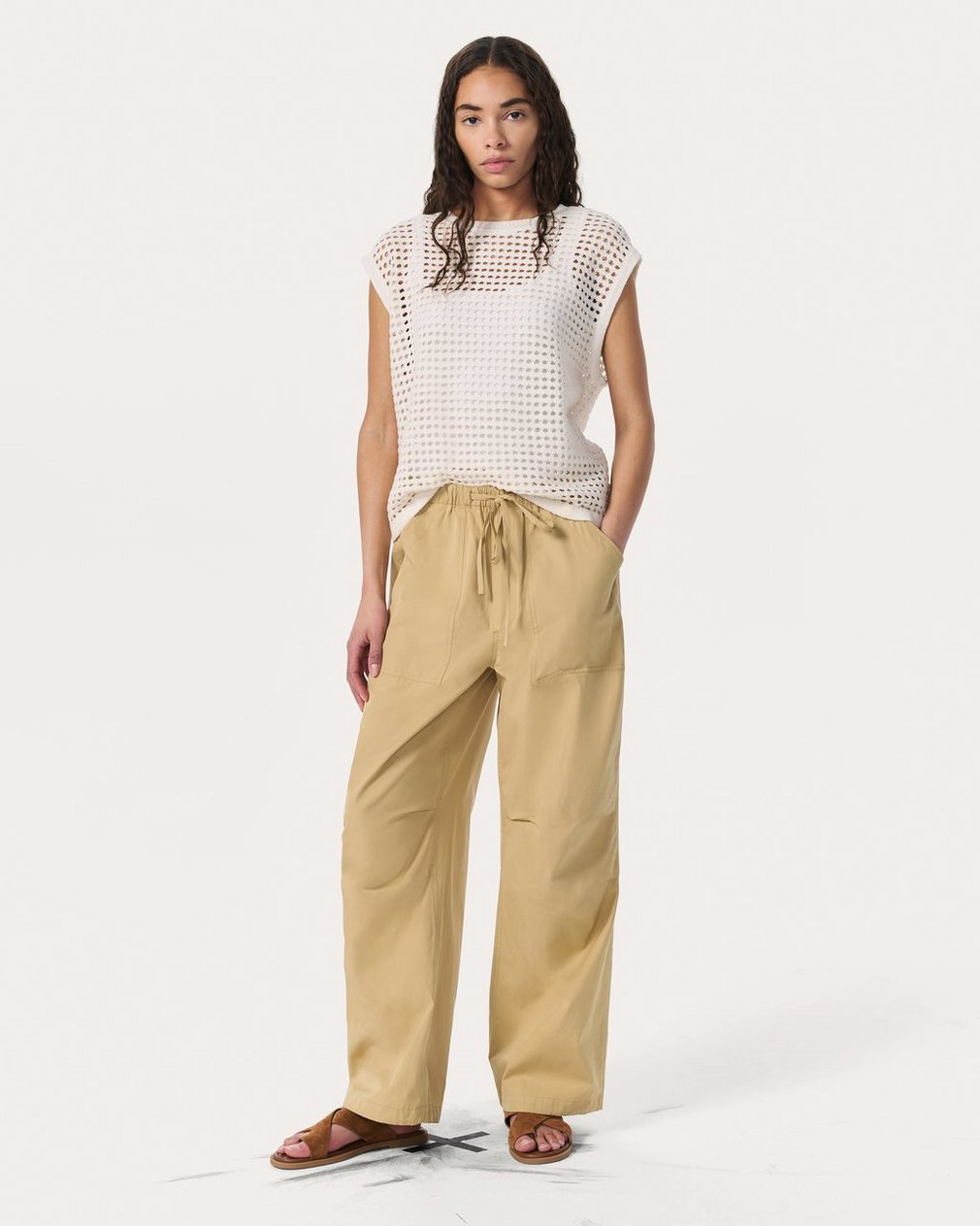 Adina Cotton Pants Light Brown