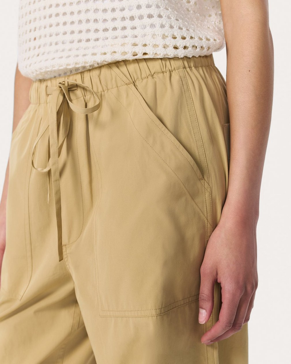 Adina Cotton Pants Light Brown - Image 4